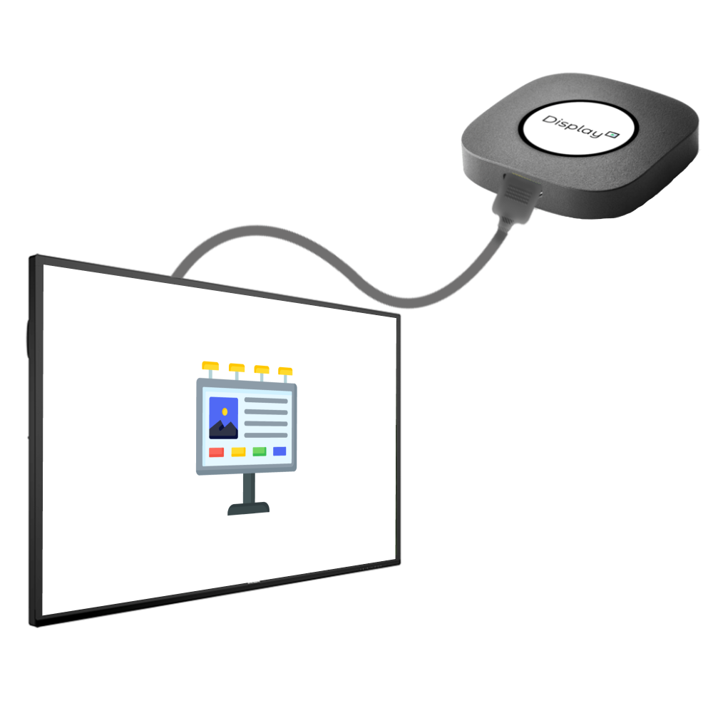 digital signage device package delivery